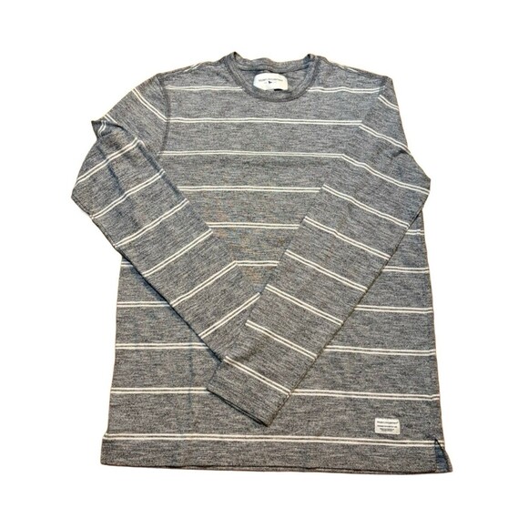 Modern Amusement Other - Modern Amusement Gray Striped Long Sleeve Shirt Mens Med Casual Cotton